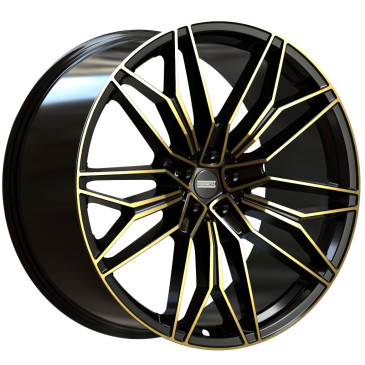Fondmetal STC-23 BLACK CLEARCOAT GLOSSY GOLD MACHINED