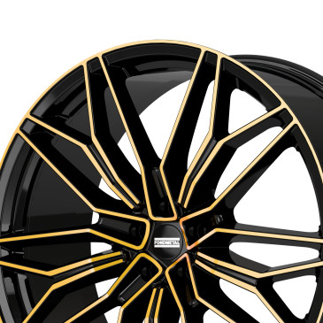 Fondmetal STC-23 BLACK CLEARCOAT GLOSSY GOLD MACHINED