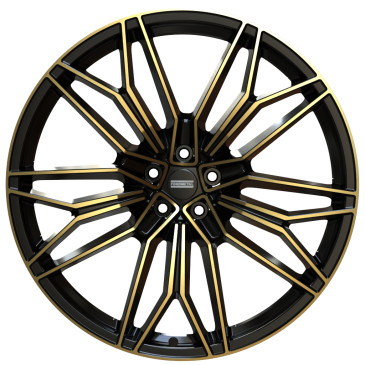 Fondmetal STC-23 BLACK CLEARCOAT GLOSSY GOLD MACHINED