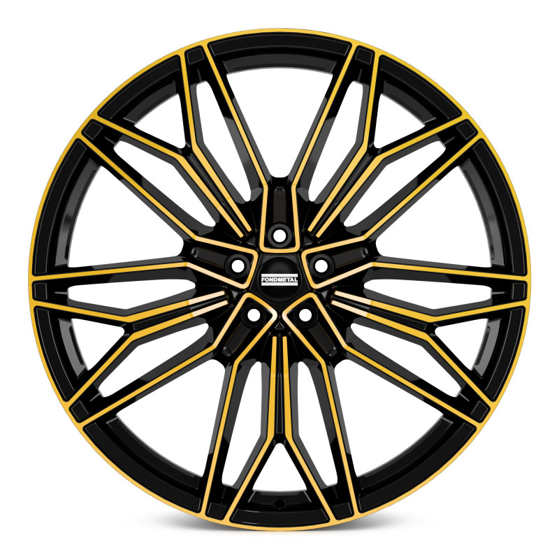 Fondmetal STC-23 BLACK CLEARCOAT GLOSSY GOLD MACHINED