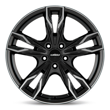 itWheels GINA gloss black polished