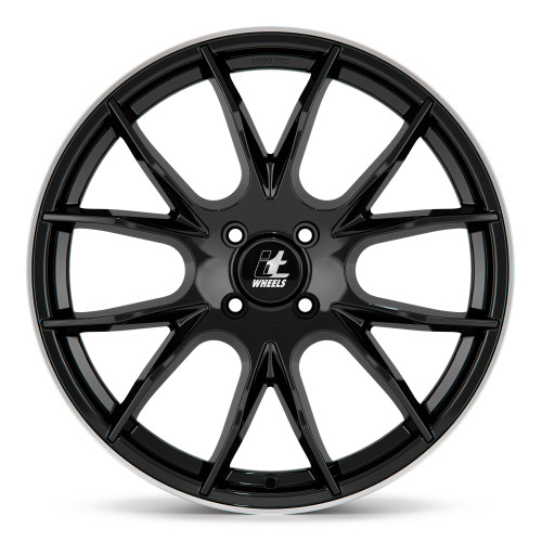 itWheels KIRA 4 Loch gloss black polished lip