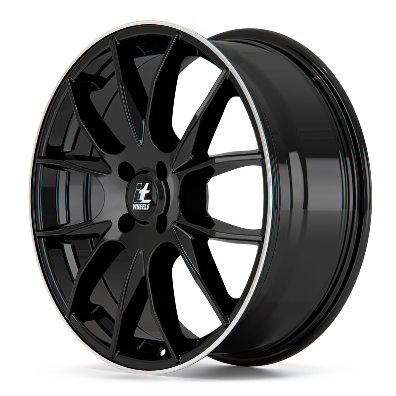itWheels KIRA 4 Loch gloss black polished lip
