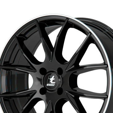 itWheels KIRA 4 Loch gloss black polished lip