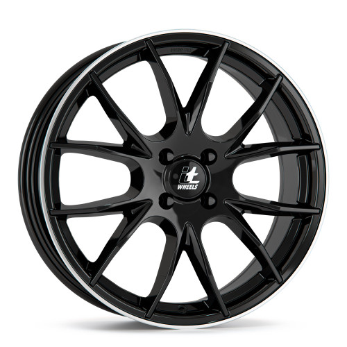 itWheels KIRA 4 Loch gloss black polished lip