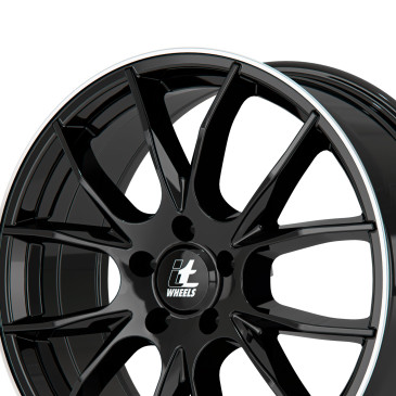 itWheels KIRA gloss black polished lip
