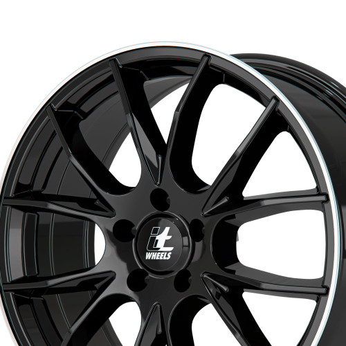 itWheels KIRA gloss black polished lip