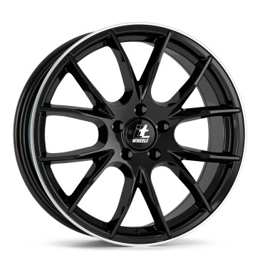 itWheels KIRA gloss black polished lip
