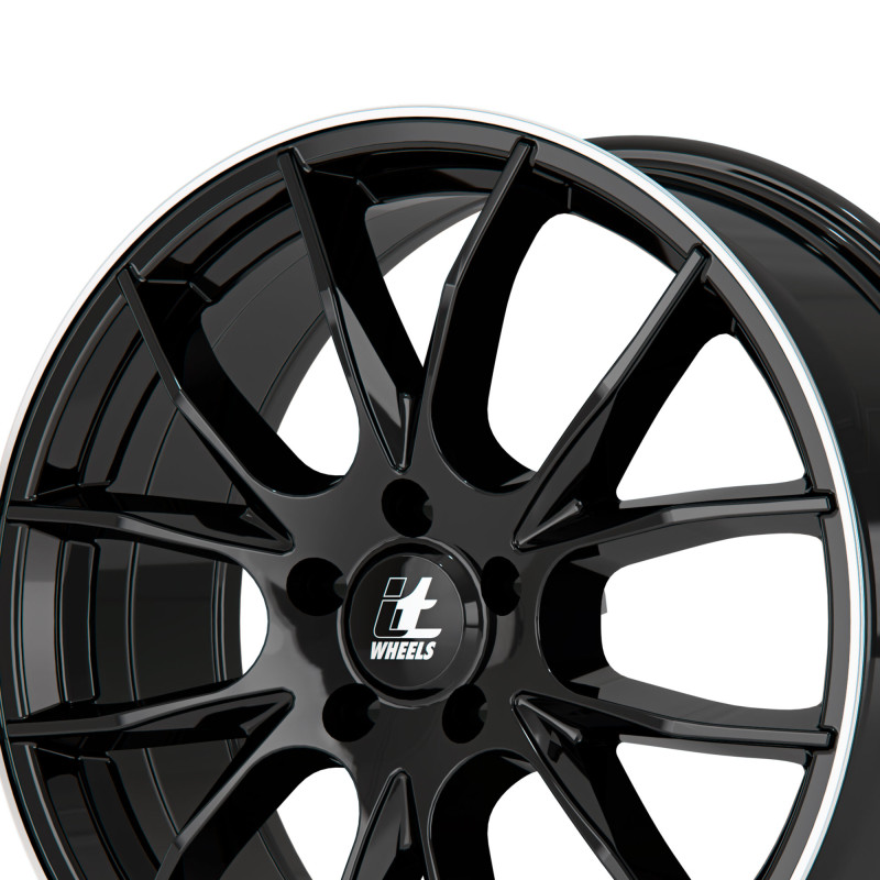 itWheels KIRA gloss black polished lip