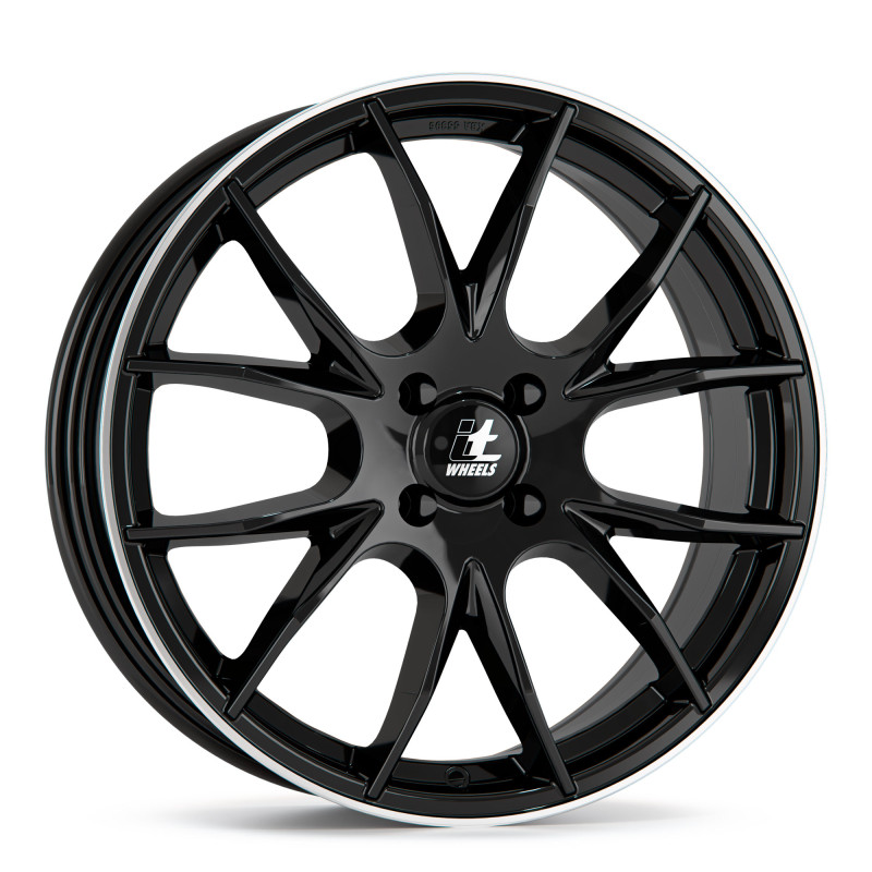 itWheels KIRA gloss black polished lip