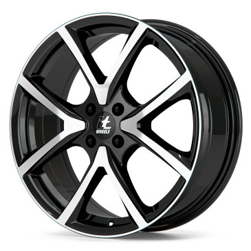 itWheels MIRA 4 Loch gloss black polished