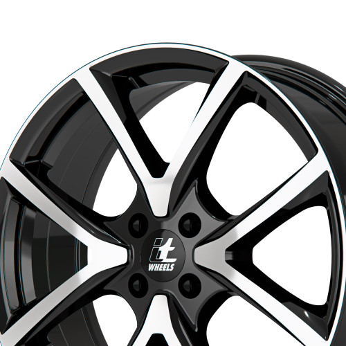 itWheels MIRA 4 Loch gloss black polished