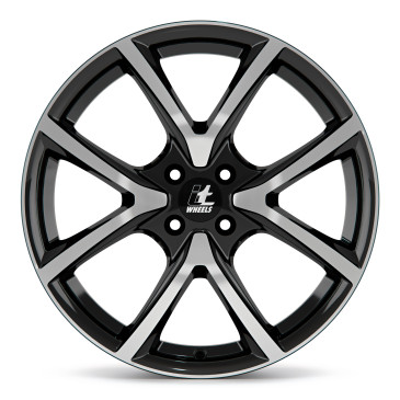 itWheels MIRA 4 Loch gloss black polished