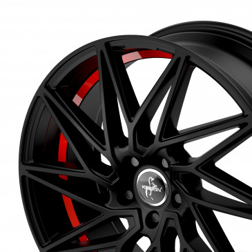KESKIN KT20 MATT BLACK RED INSIDE