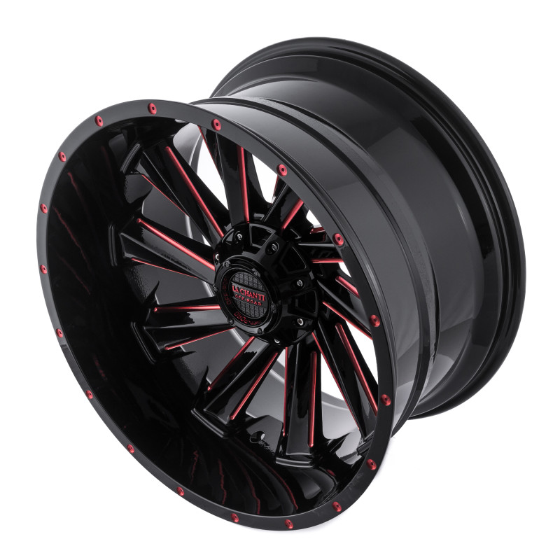 La Chanti Performance LC-OF10 Gloss Black Red Spokes