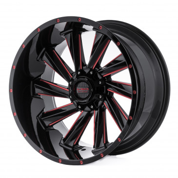La Chanti Performance LC-OF10 Gloss Black Red Spokes