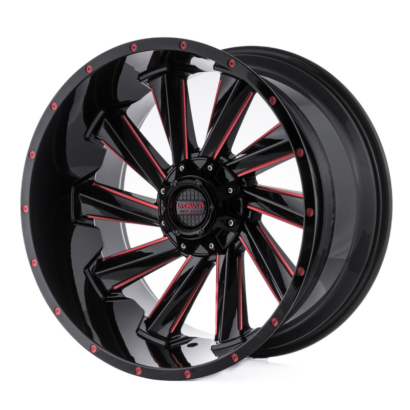 La Chanti Performance LC-OF10 Gloss Black Red Spokes