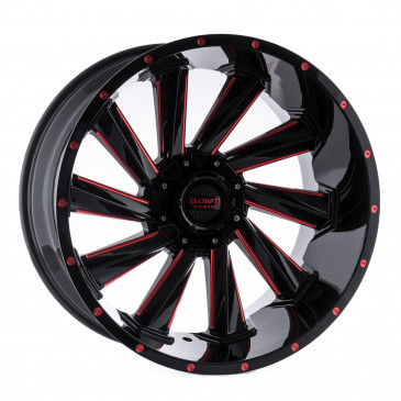 La Chanti Performance LC-OF10 Gloss Black Red Spokes