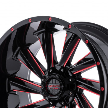 La Chanti Performance LC-OF10 Gloss Black Red Spokes