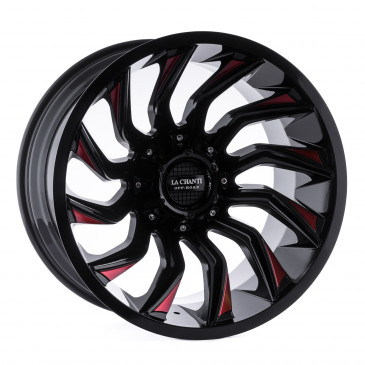 La Chanti Performance LC-OF12 Gloss Black Red Spokes