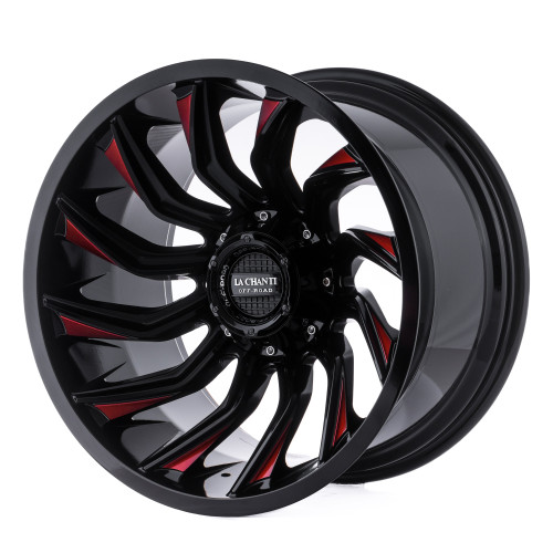 La Chanti Performance LC-OF12 Gloss Black Red Spokes