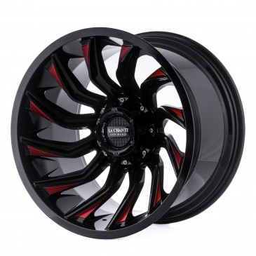 La Chanti Performance LC-OF12 Gloss Black Red Spokes
