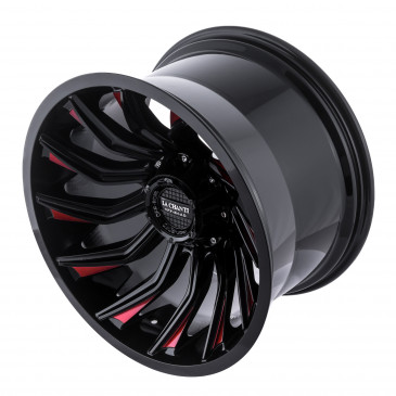 La Chanti Performance LC-OF12 Gloss Black Red Spokes
