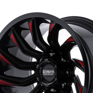 La Chanti Performance LC-OF12 Gloss Black Red Spokes