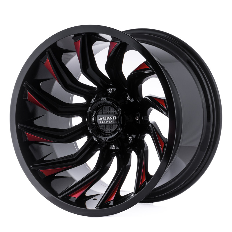 La Chanti Performance LC-OF12 Gloss Black Red Spokes