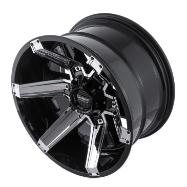 La Chanti Performance LC-OF16 Gloss Black Milled Spokes + Chrome Inserts
