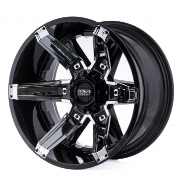 La Chanti Performance LC-OF16 Gloss Black Milled Spokes + Chrome Inserts