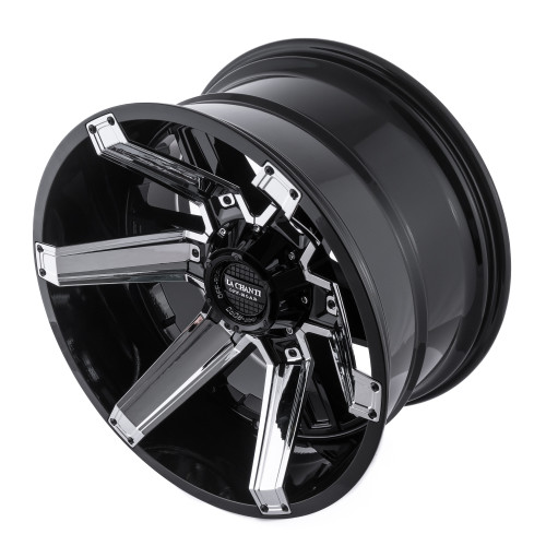 La Chanti Performance LC-OF16 Gloss Black Milled Spokes + Chrome Inserts