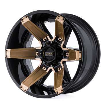 La Chanti Performance LC-OF16 Gloss Black Milled Spokes + Gold Inserts