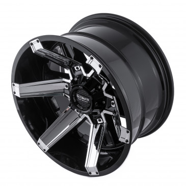 La Chanti Performance LC-OF16 Gloss Black Milled Spokes + Chrome Inserts