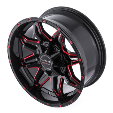 La Chanti Performance LC-OF3 Gloss Black Red Spokes