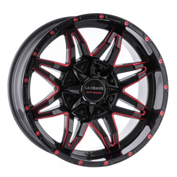 La Chanti Performance LC-OF3 Gloss Black Red Spokes