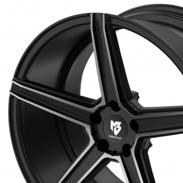 MB-DESIGN KV1 DC Mattschwarz poliert