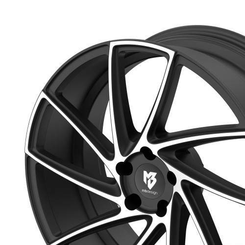 MB-DESIGN KV2 Mattschwarz poliert