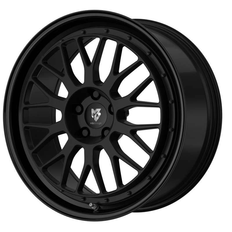 MB-DESIGN LV1 Schwarz stumpfmatt/Glanzschwarz