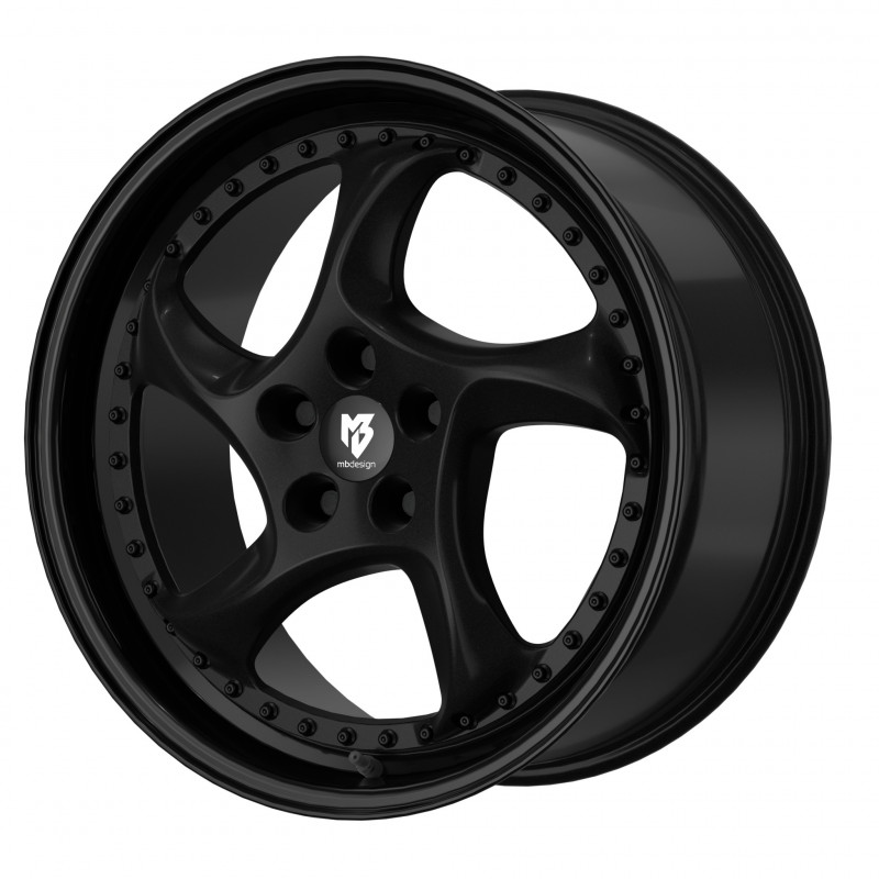 MB-DESIGN TURBO S Schwarz stumpfmatt/Glanzschwarz