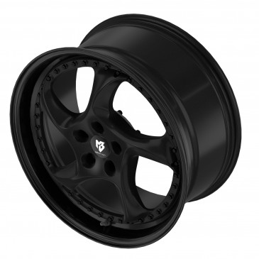 MB-DESIGN TURBO S Schwarz stumpfmatt/Glanzschwarz