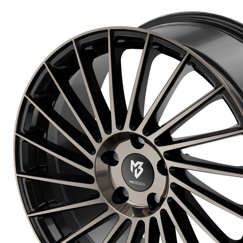 MB-DESIGN VR3 Rauchschwarz glänzend poliert