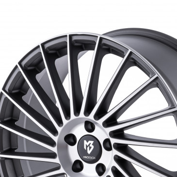 MB-DESIGN VR3 Mattgrau poliert