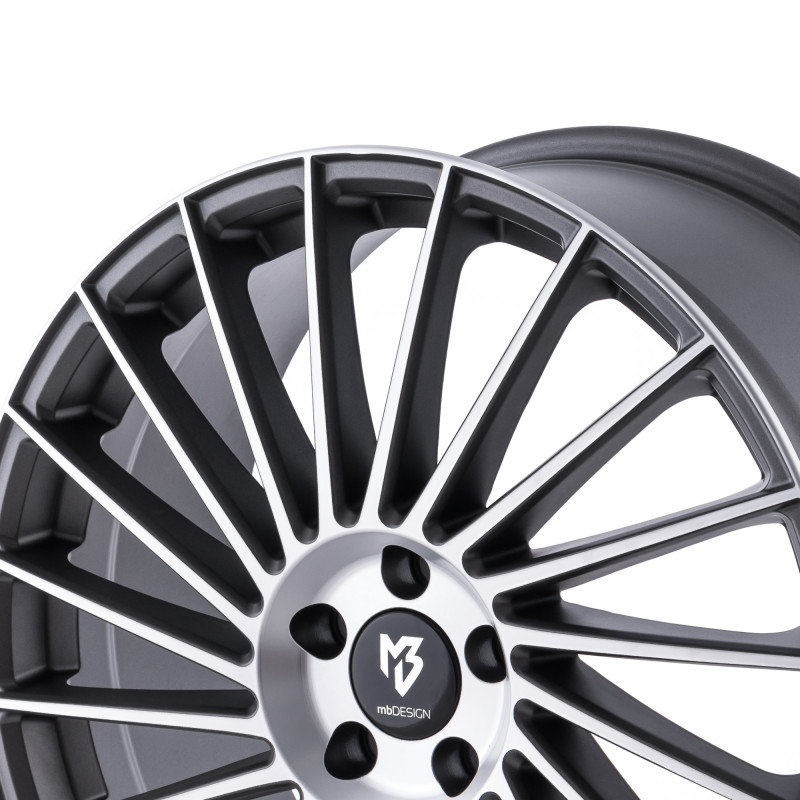MB-DESIGN VR3 Mattgrau poliert