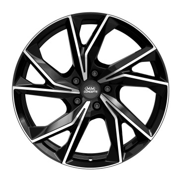 MM Wheels MM07 Glossy Black Machined