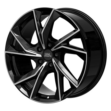 MM Wheels MM07 Glossy Black Machined