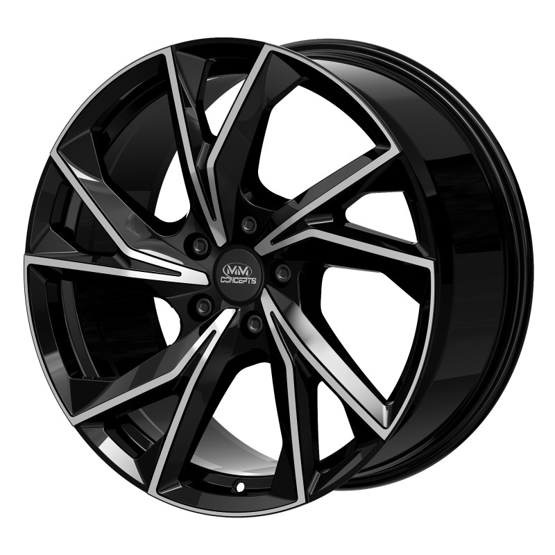 MM Wheels MM07 Glossy Black Machined