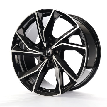 MM Wheels MM07 Glossy Black Machined
