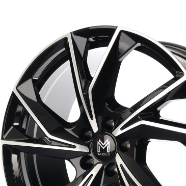 MM Wheels MM07 Glossy Black Machined