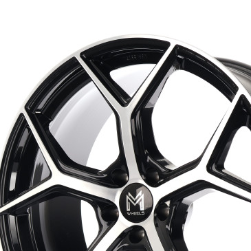 MM Wheels MM08 Black Polished